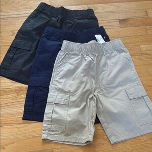 Children’s Place Kids Cargo Shorts - Black, Navy, and Tan 10 Boys (lot of 3)
